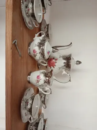 Set Caffè Porcellana e Oro Bavaria.