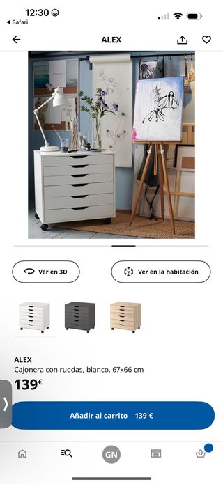 Cajonera Alex Ikea Blanca