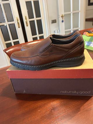 Fluchos Zapato sin cordones piel marrón