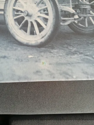 Cuadro Vintage Coche Carreras Blanco y Negro