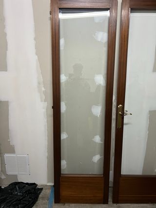 Puertas de madera con cristal