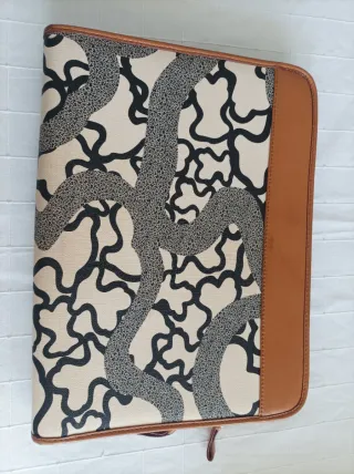 Portadocumentos Tous Beige y Marrón