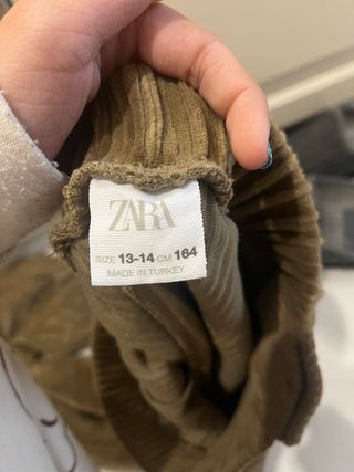 Pantalón pana niña campana caqui