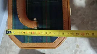 Juego 2 neceseres piel/tela azul y verde