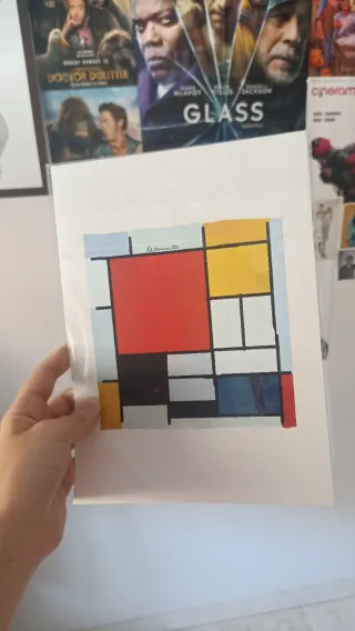 Lámina arte abstracto Mondrian.