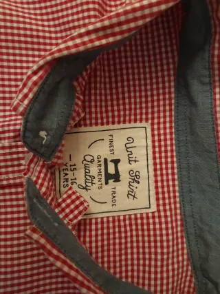 Camisa cuadros chico 15-16 años