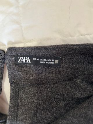 Vestido largo gris Zara