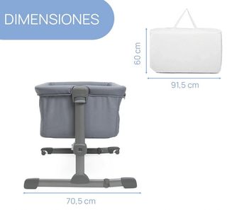 Cuna Colecho Chicco Next2Me Essential Gris