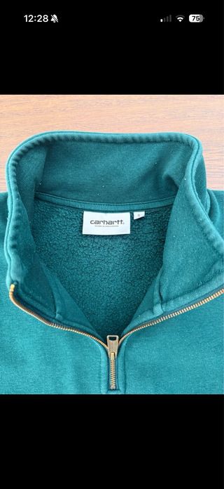 Sudadera Carhartt verde/teal con cremallera