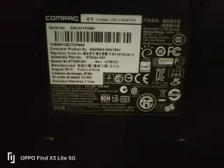 Pantalla Compaq Negra
