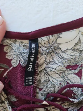 Vestido floral morado manga larga