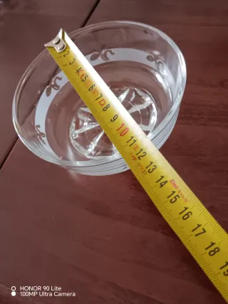 Set 7 Ciotole Vetro Decorato Vintage 1 grande 6