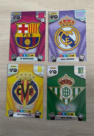 Lote 4 cromos fútbol Panini Adrenalyn XL