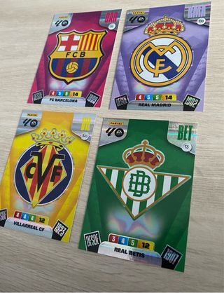 Lote 4 cromos fútbol Panini Adrenalyn XL