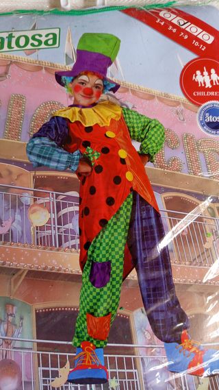Disfraz de Payaso Infantil 5-6 años Nuevo