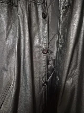 Chaqueta de cuero negra