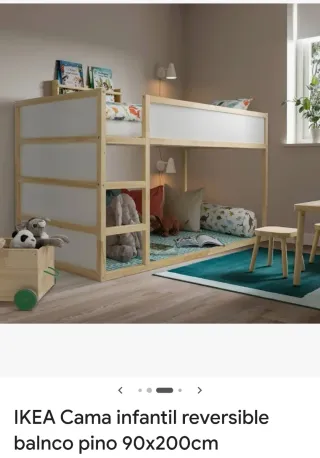 Cama infantil tipo casita, de Ikea