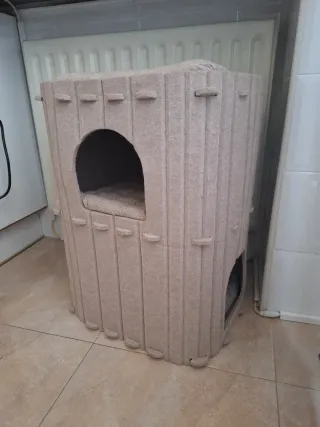 Cueva para gatos beige