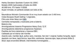 Sportster 1200 Harley Davidson
