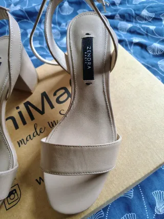 Zendra Zapatos Mujer Talla 35 Beige