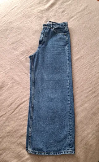 Jeans Zara Anchos Azul