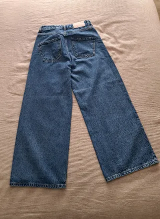 Jeans Zara Anchos Azul