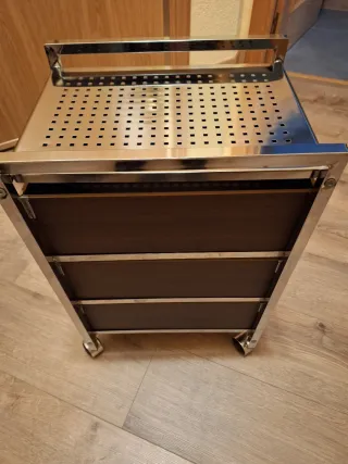 Cajonera Ikea Metal/Madera Marrón