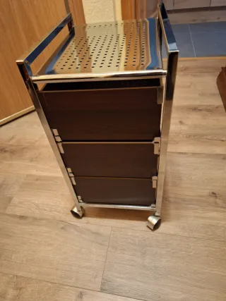 Cajonera Ikea Metal/Madera Marrón