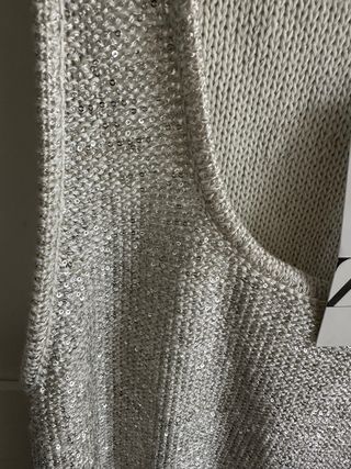 Top Zara lentejuelas M