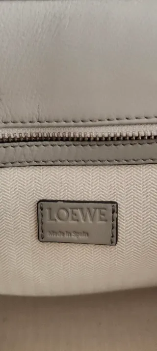 Bolso Estilo Loewe Amazona Vintage Gris