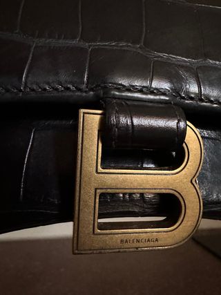 Borsa Balenciaga Hourglass Piccola Nera