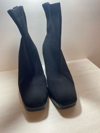 Botines negros tacón plataforma