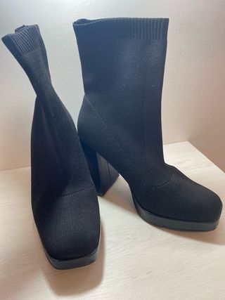 Botines negros tacón plataforma