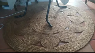 Alfombra redonda de esparto 120cm