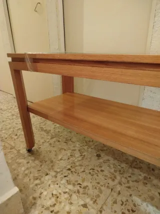 Mesa de centro madera y cristal