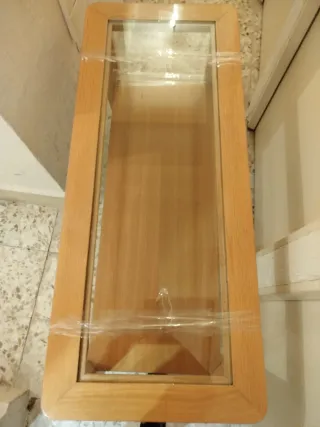 Mesa de centro madera y cristal