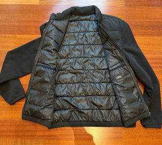 Cazadora Zara Combinada Negra Talla S