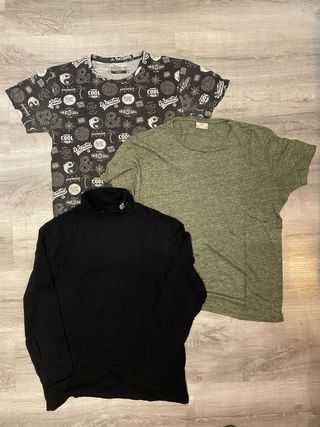 Lote 3 Camisetas Pull&Bear, Bsk y Mango Talla M