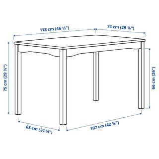 Mesa de pino con 4 sillas y cojines