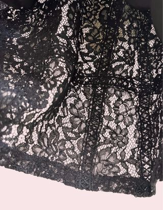 Zara Top Pizzo Nero Trasparente Tg S