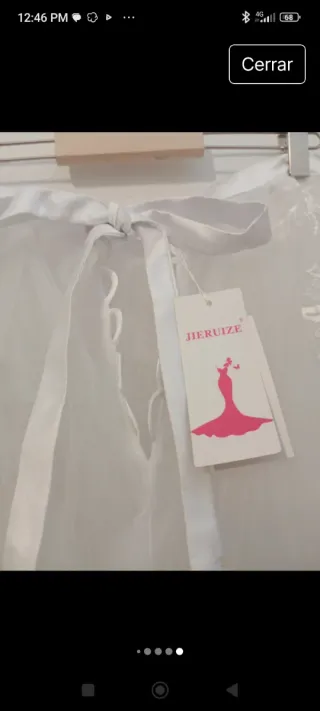 Falda tul novia bordada