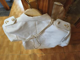 Americana comunión chico Drimasa blanca y dorada