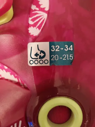 Patines Oxelo 32-33 Niña Talla Ajustable + Casco y