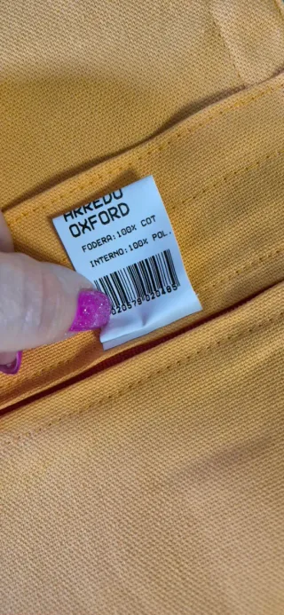 4 Copricuscini Tessuto Verde e Giallo