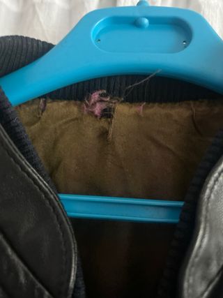 Cazadora de cuero vintage negra