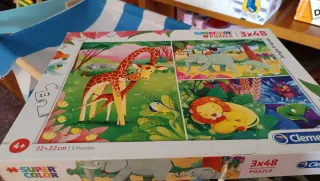 Lote 3 puzzles. Peppa Pig, Frozen y Animales