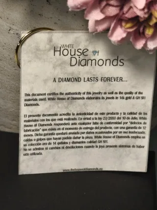 Anillo oro 14K y diamante  T12