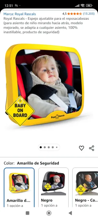 Espejo Coche Niños Royal Rascals