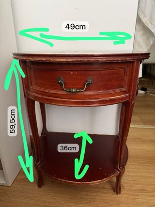 Mesa auxiliar vintage madera