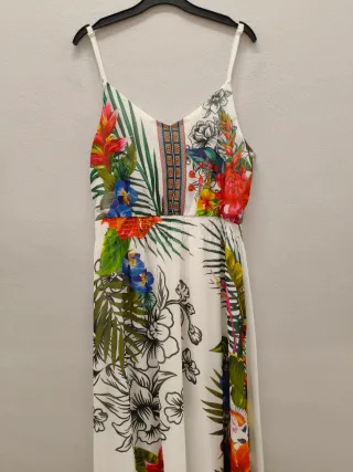 Abito bianco elegante in velo estivo Tg. M